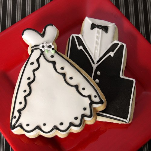 Tuxedo and Wedding Dress Cookie