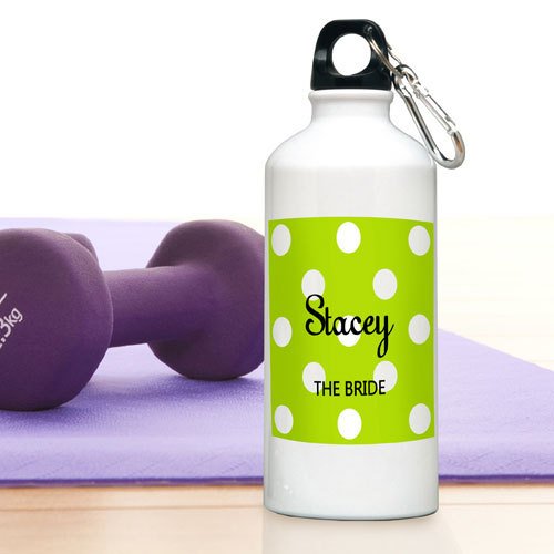 Personalized Polka Dot Water Bottle