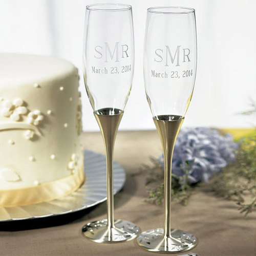 Personalized Venice Toasting Flutes