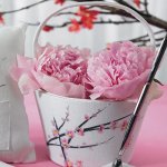 Cherry Blossom Flower Girl Basket