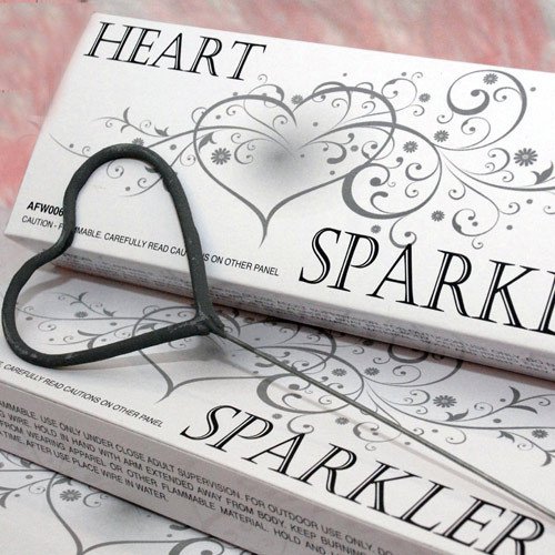 Heart Shaped Wedding Sparklers