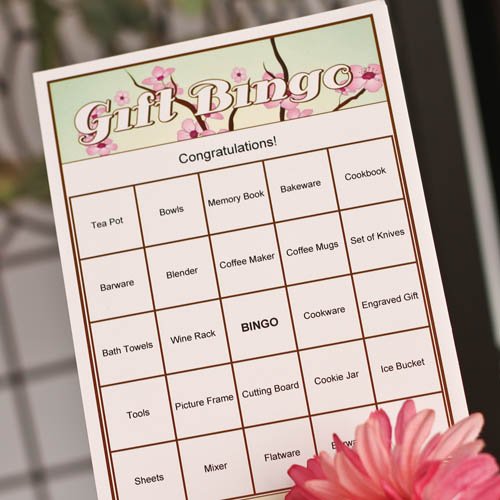 Bridal Gift Bingo Game
