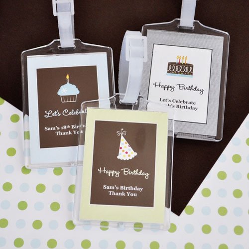 Personalized Birthday Acrylic Luggage Tag Favor