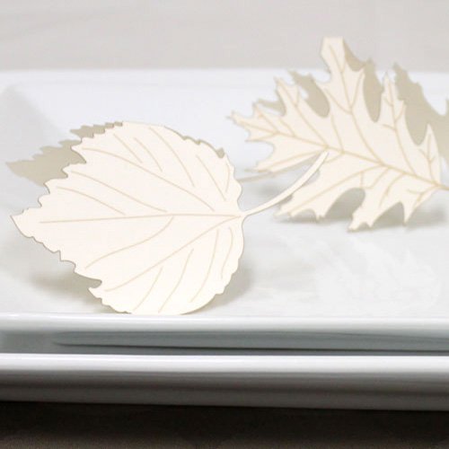 Die-cut Leaf Place Cards