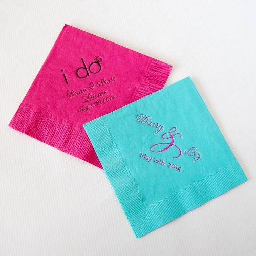 personalized wedding napkins