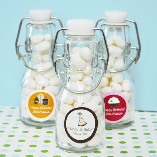 Personalized Birthday Mini Glass Bottle