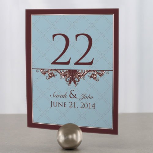 Personalized Victorian Table Number Cards