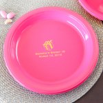 Personalized Round Birthday Plastic Plates