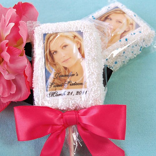 Personalized Photo Birthday Rice Krispy Treat