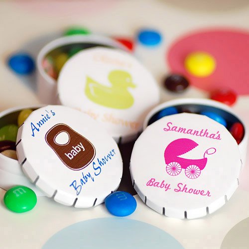 Personalized Snip Snap Baby Shower Favor Tin