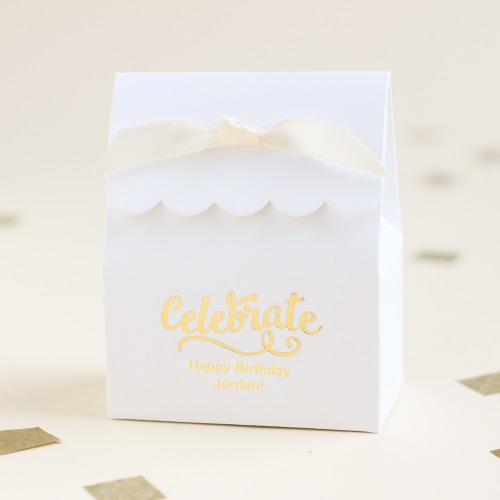 Personalized Scalloped Birthday Favor Box