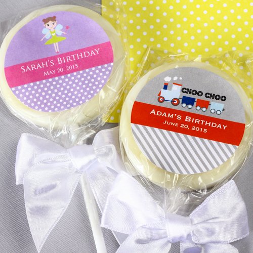Personalized Kids Birthday Lollipop Favor