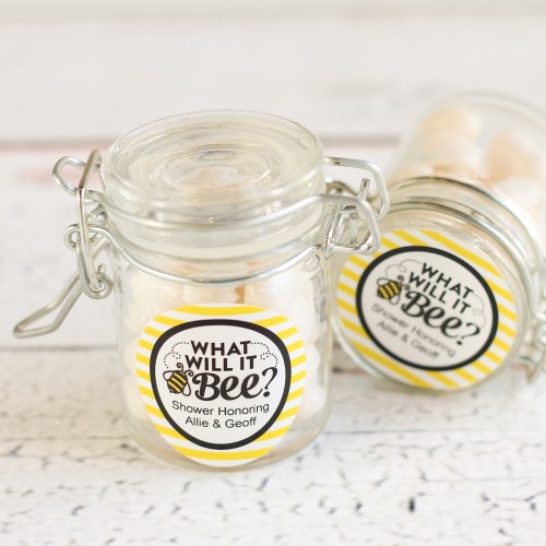 Personalized Glass Baby Shower Favor Jars
