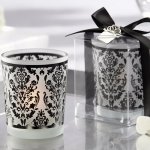 Damask Glass Tealight Holders