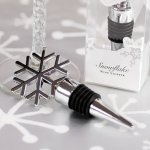 Silver Snowflake Wine Stopper Favor