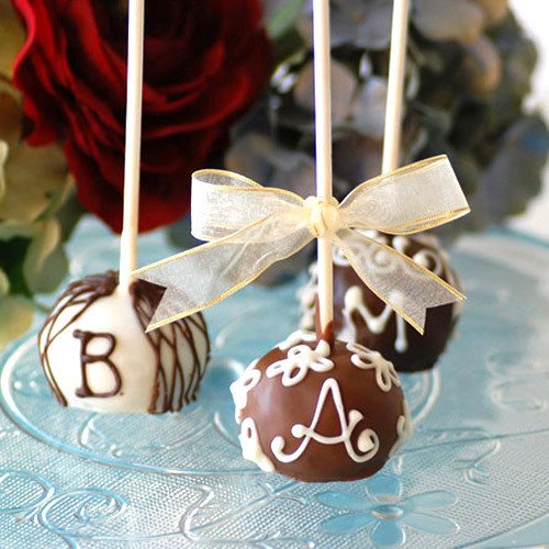 Mini Monogrammed Brownie Favor Pops
