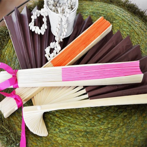 Colored Paper Hand Fan