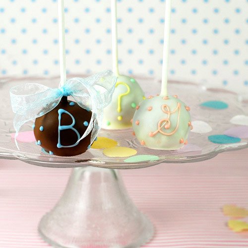 Mini Personalized Baby Brownie Favor Pops