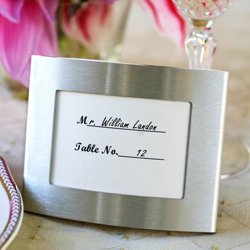 Brushed Metal Curved Place Frame
