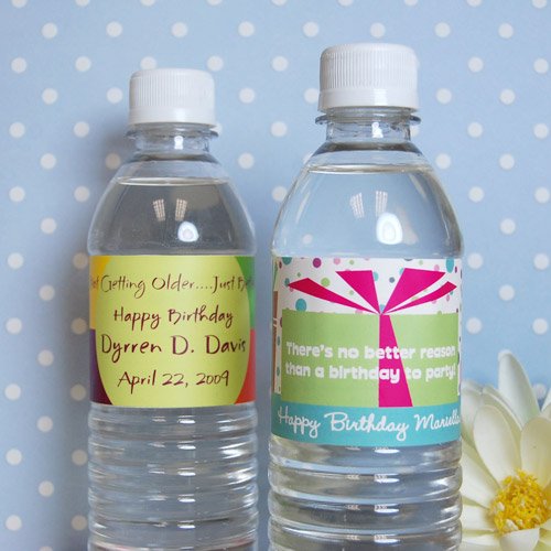 Personalized Birthday Drink Labels