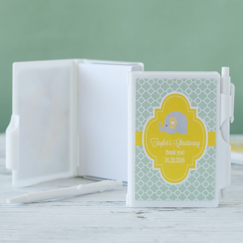 Personalized Baptism Notebook Favor