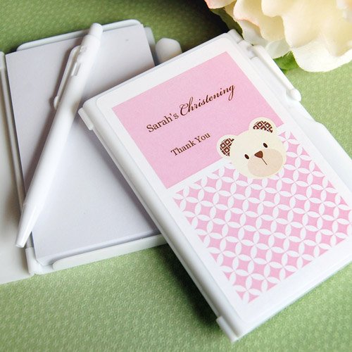 Personalized Baptism Notebook Favor