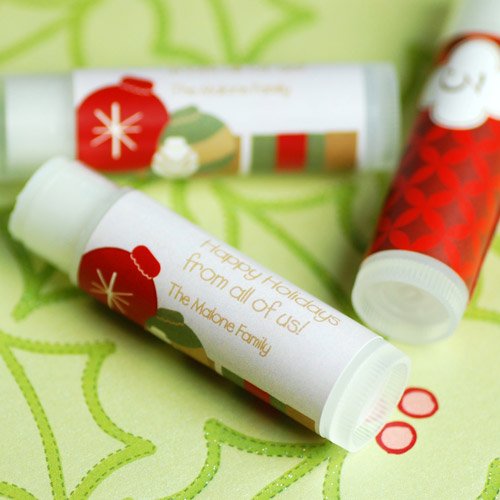 Personalized Lip Balm Holiday Favor