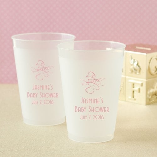 Personalized Frosted Plastic Baby Shower Cups