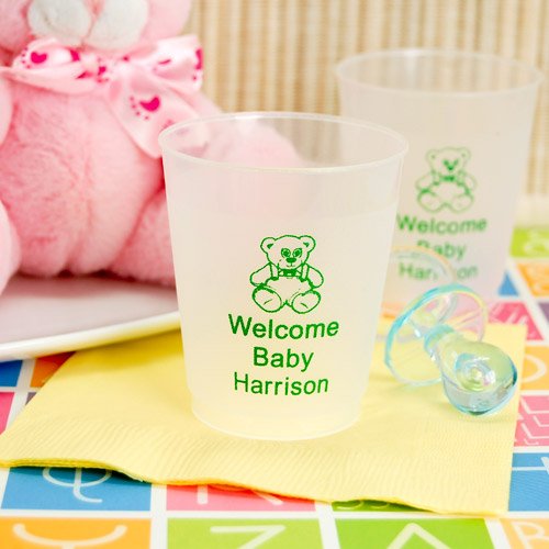 Personalized Frosted Plastic Baby Shower Cups