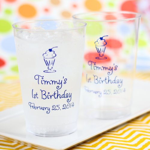Personalized Clear Plastic Birthday Cups