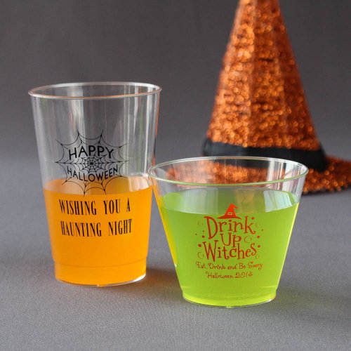 Personalized Clear Plastic Halloween Cups