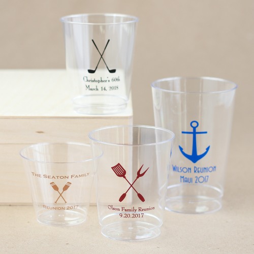 Personalized Clear Plastic Party Cups