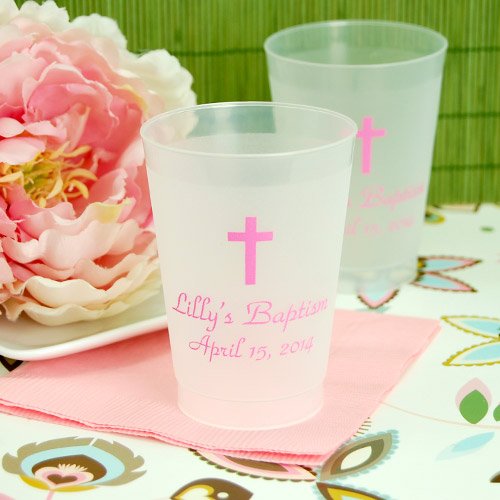 Personalized Frosted Plastic Religious Cups