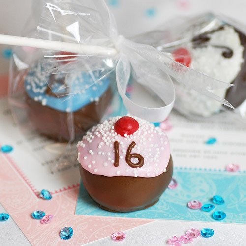 Mini Personalized Cupcake Brownie Favor Pop