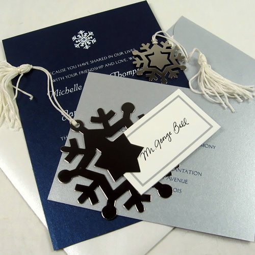 Silver Plated Snowflake Bookmarks