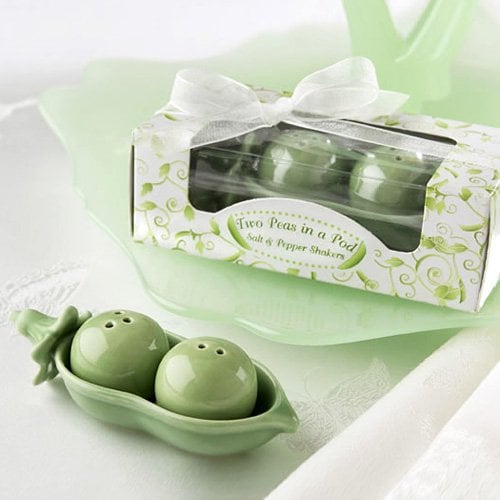 Two Peas in a Pod Salt and Pepper Shakers