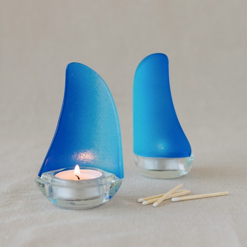 Blue Sailboat Tea Light Holders