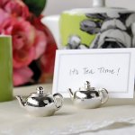 Silver Plated Teapot Place Card Holders