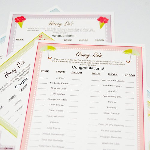 Exclusive Personalized Honey Do's Game