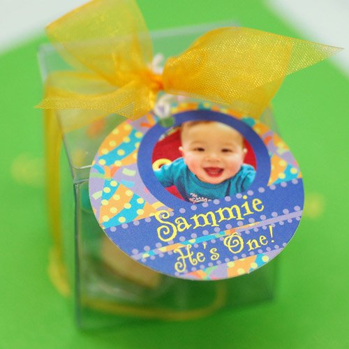 Personalized Round Birthday Party Gift Tags