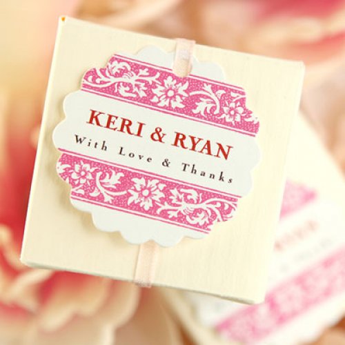 Personalized Scalloped Wedding Gift Tags