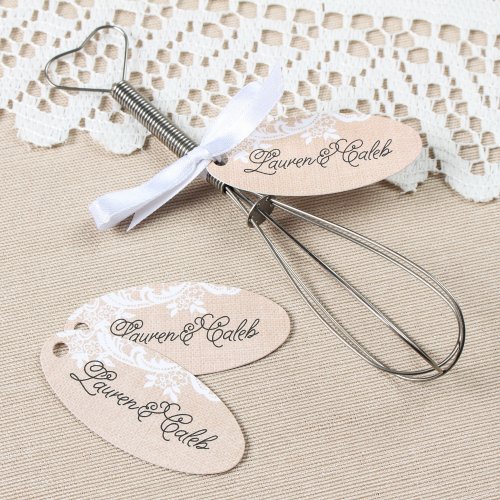 Personalized Oval Wedding Favor Gift Tags