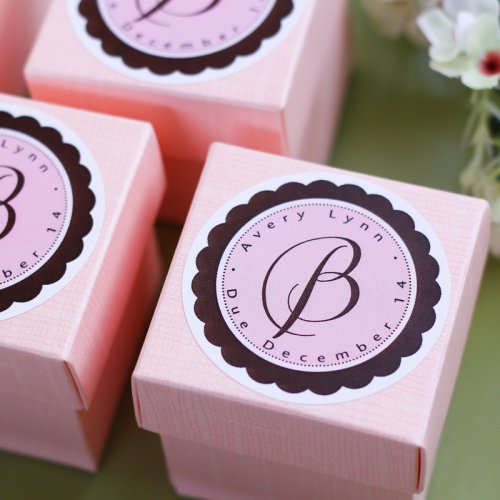 Personalized Round Baby Shower Labels