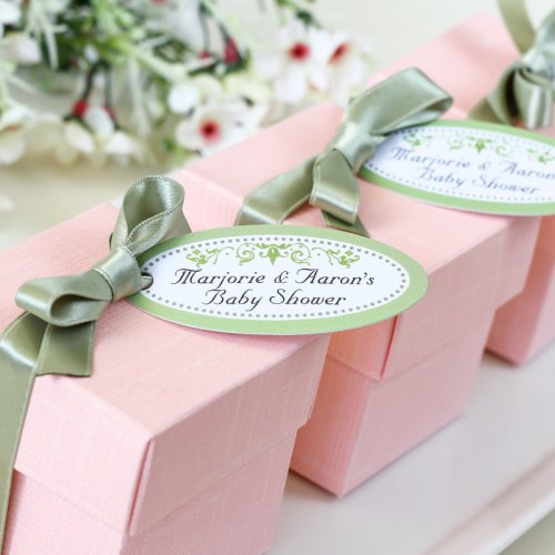 Personalized Oval Baby Shower Favor Gift Tags