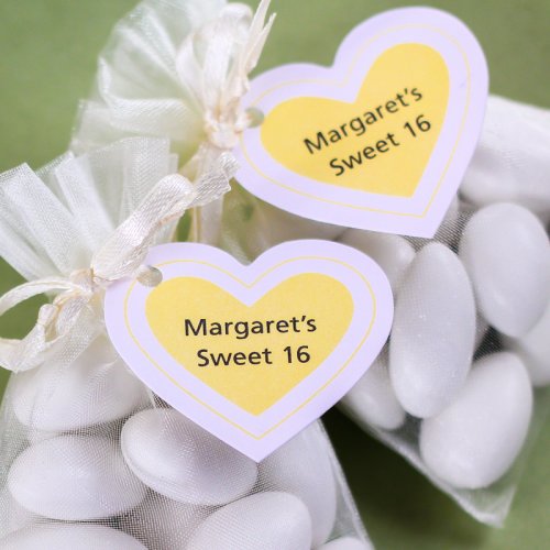 Personalized Heart Shaped Birthday Gift Tags