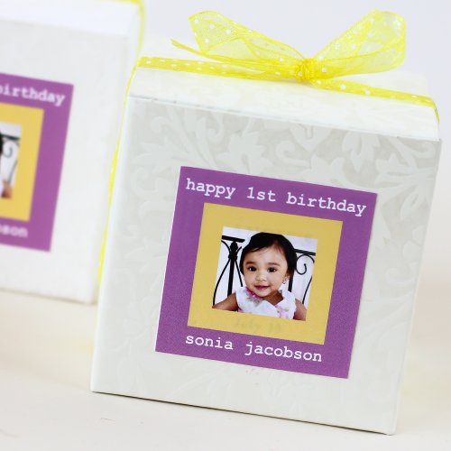 Personalized Square Birthday Labels