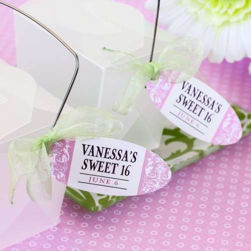 Personalized Oval Birthday Favor Gift Tags