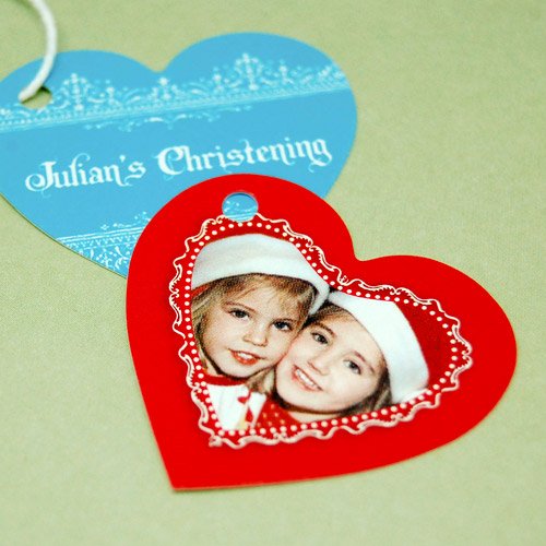 Personalized Heart Shaped Party Gift Tags