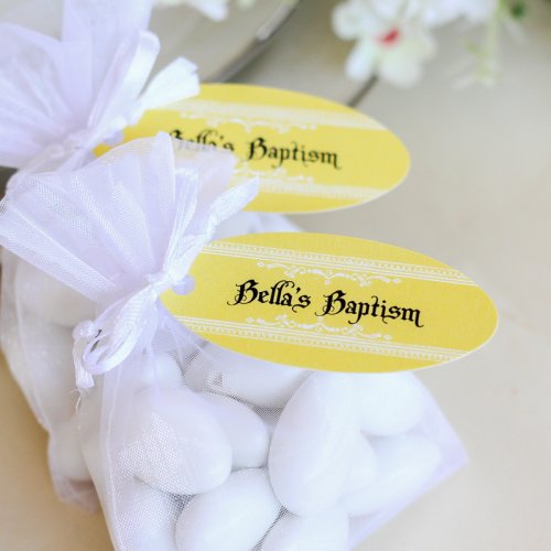 Personalized Oval Party Favor Gift Tags