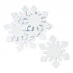 White Iridescent Snowflakes Confetti